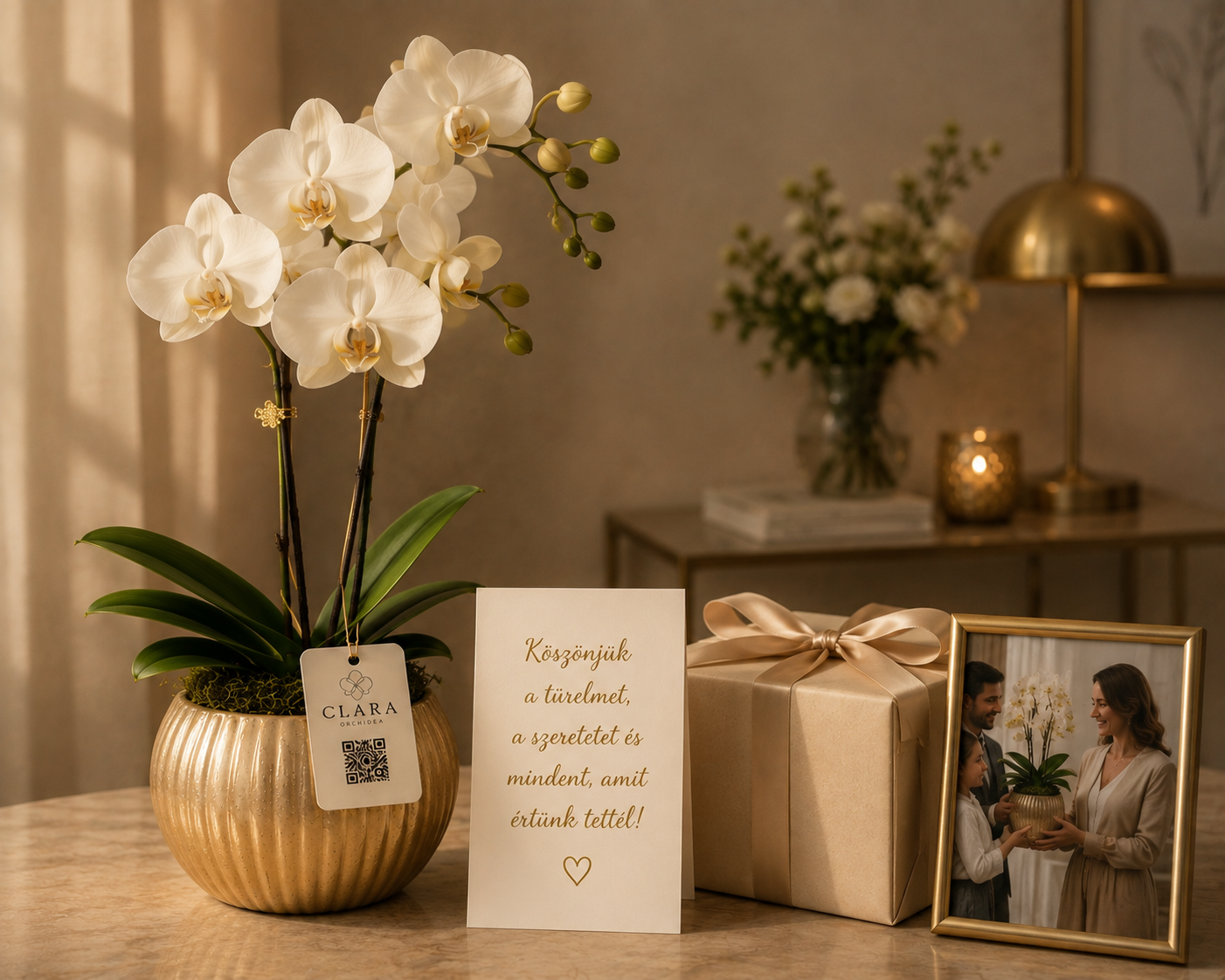 Köszönetajándék — Clara Orchidea ajándékötlet