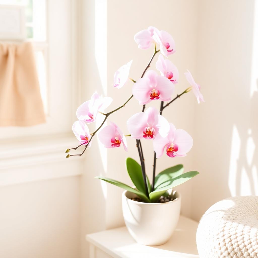 Babaváró: pasztell rózsaszín orchidea.